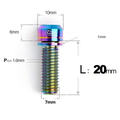 M7x18 20mm Titanium Handlebar Stem Bolts and Washers for Birdy and Brompton