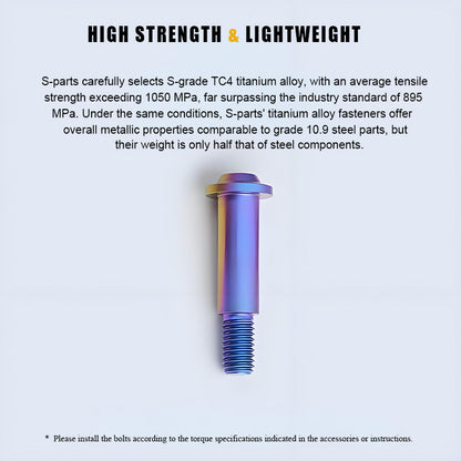 M8 Titanium Shock Pivot Bolt and Washer Set for Ninebot Electric Scooter