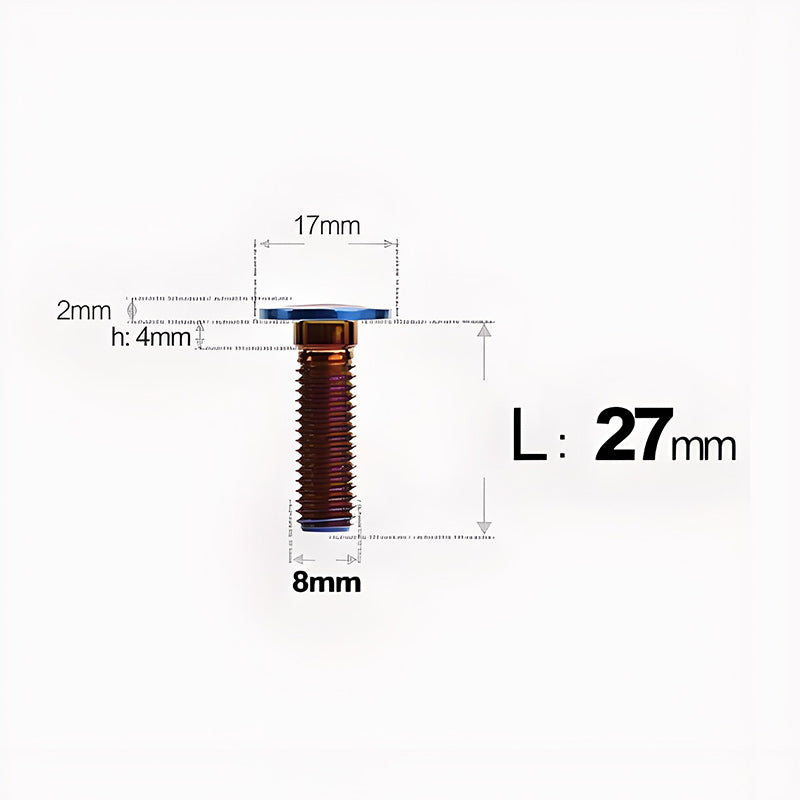 M8*27mm Titanium Front Disc Brake Bolts for BMW GS1200/1250 (Upgrade Parts)
