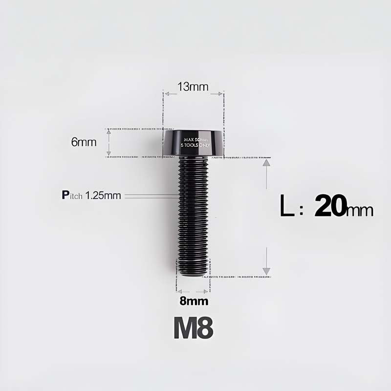 M8x20-45mm Titanium Anti-Theft Crab-Fixing Bolt for Brembo 40mm