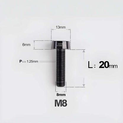 M8x20-45mm Titanium Anti-Theft Crab-Fixing Bolt for Brembo 40mm