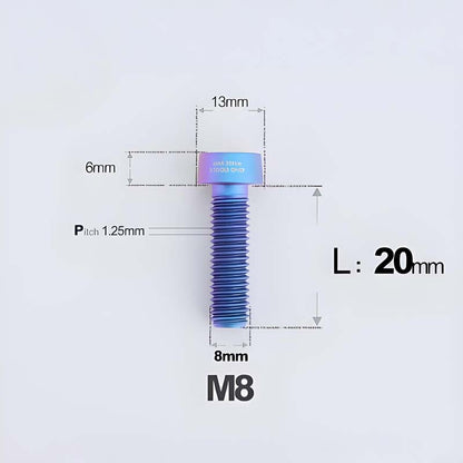 M8x20-45mm Titanium Anti-Theft Crab-Fixing Bolt for Brembo 40mm