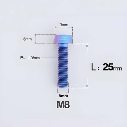 M8x20-45mm Titanium Anti-Theft Crab-Fixing Bolt for Brembo 40mm