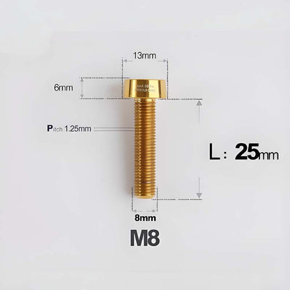 M8x20-45mm Titanium Anti-Theft Crab-Fixing Bolt for Brembo 40mm