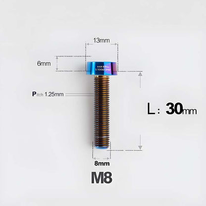 M8x20-45mm Titanium Anti-Theft Crab-Fixing Bolt for Brembo 40mm