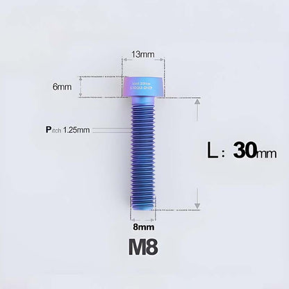 M8x20-45mm Titanium Anti-Theft Crab-Fixing Bolt for Brembo 40mm