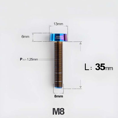 M8x20-45mm Titanium Anti-Theft Crab-Fixing Bolt for Brembo 40mm