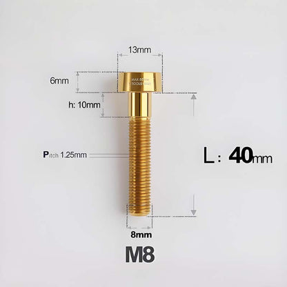 M8x20-45mm Titanium Anti-Theft Crab-Fixing Bolt for Brembo 40mm