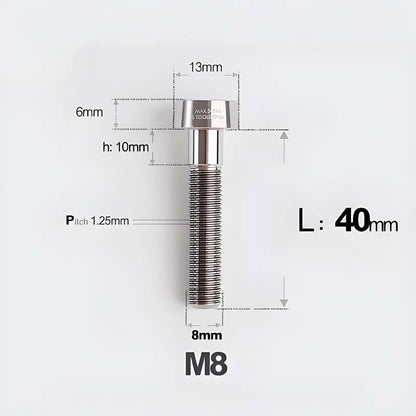 M8x20-45mm Titanium Anti-Theft Crab-Fixing Bolt for Brembo 40mm