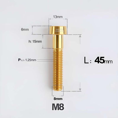 M8x20-45mm Titanium Anti-Theft Crab-Fixing Bolt for Brembo 40mm