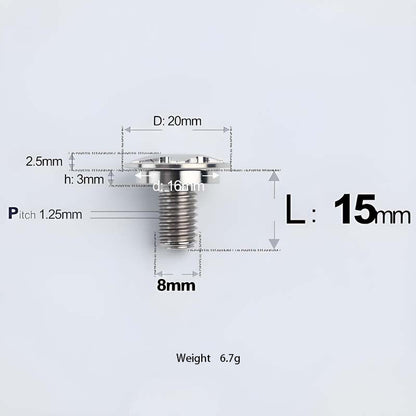 M8x13-48mm Titanium Shoulder Bolts for Motorcycle - TI