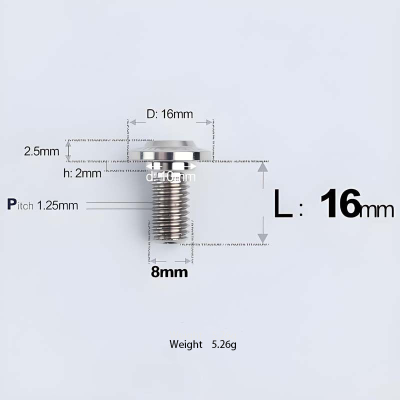 M8x13-48mm Titanium Shoulder Bolts for Motorcycle - TI