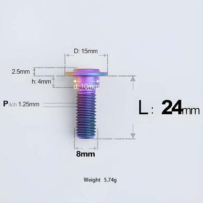 M8x13-48mm Titanium Shoulder Bolts for Motorcycle - Candy