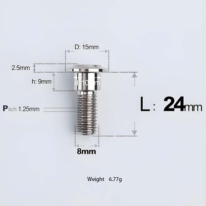 M8x13-48mm Titanium Shoulder Bolts for Motorcycle - TI