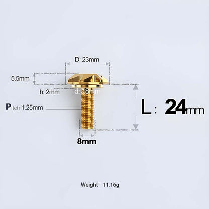 M8x13-48mm Gold Titanium Shoulder Bolts for Motorcycle