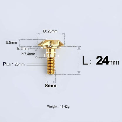 M8x13-48mm Gold Titanium Shoulder Bolts for Motorcycle