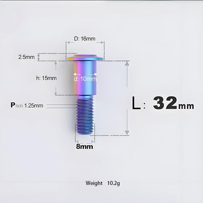 M8x13-48mm Titanium Shoulder Bolts for Motorcycle - Candy
