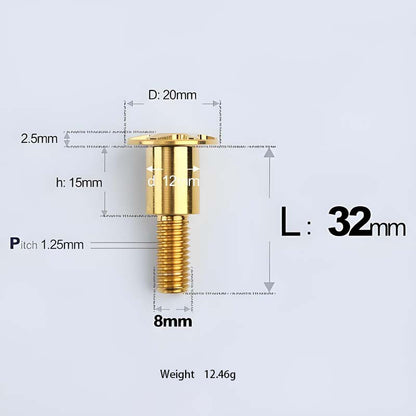 M8x13-48mm Gold Titanium Shoulder Bolts for Motorcycle
