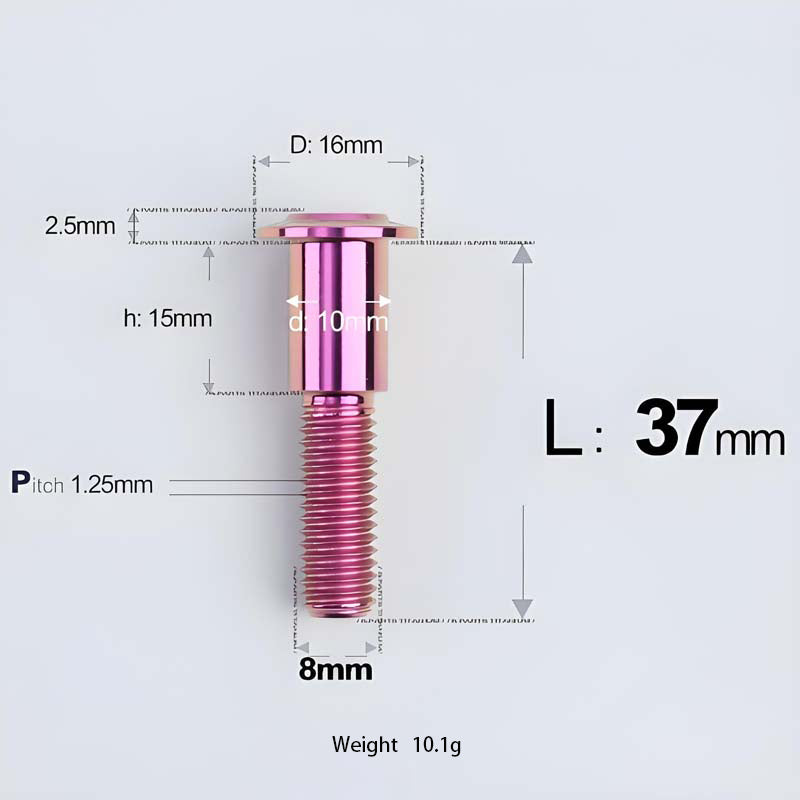M8x13-48mm Titanium Shoulder Bolts for Motorcycle - Purple
