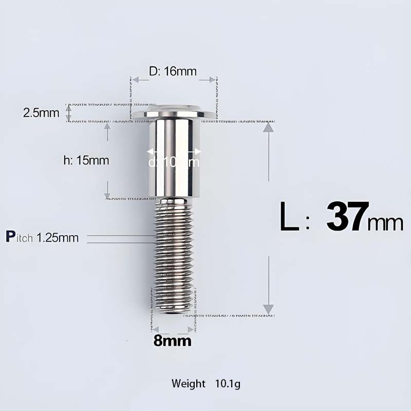 M8x13-48mm Titanium Shoulder Bolts for Motorcycle - TI