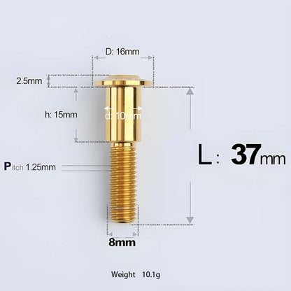 M8x13-48mm Gold Titanium Shoulder Bolts for Motorcycle