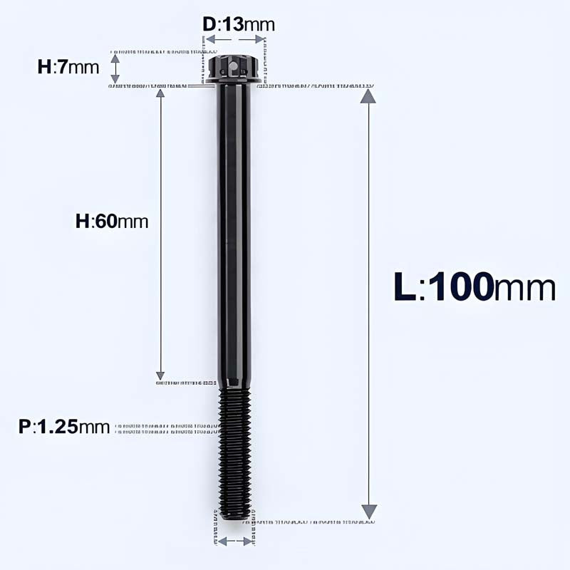 M8 x 10-120MM Titanium Alloy Bolts for Motorcycle