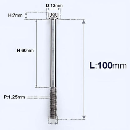 M8 x 10-120MM Titanium Alloy Bolts for Motorcycle