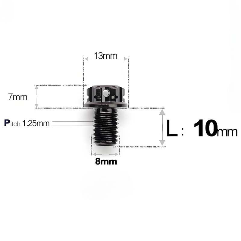 M8 x 10-120MM Titanium Alloy Bolts for Motorcycle