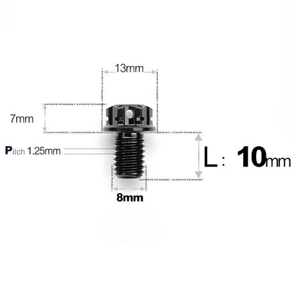 M8 x 10-120MM Titanium Alloy Bolts for Motorcycle