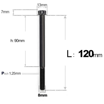 M8 x 10-120MM Titanium Alloy Bolts for Motorcycle