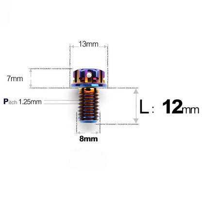 M8 x 10-120MM Titanium Alloy Bolts for Motorcycle