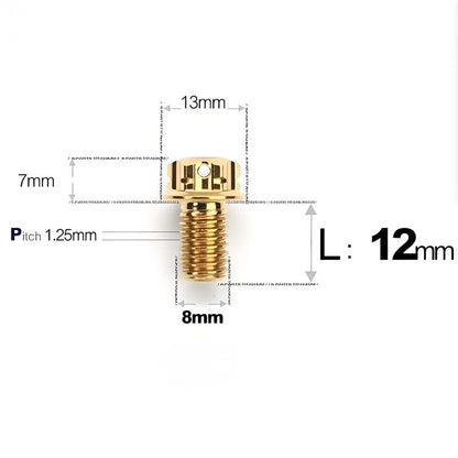 M8 x 10-120MM Titanium Alloy Bolts for Motorcycle