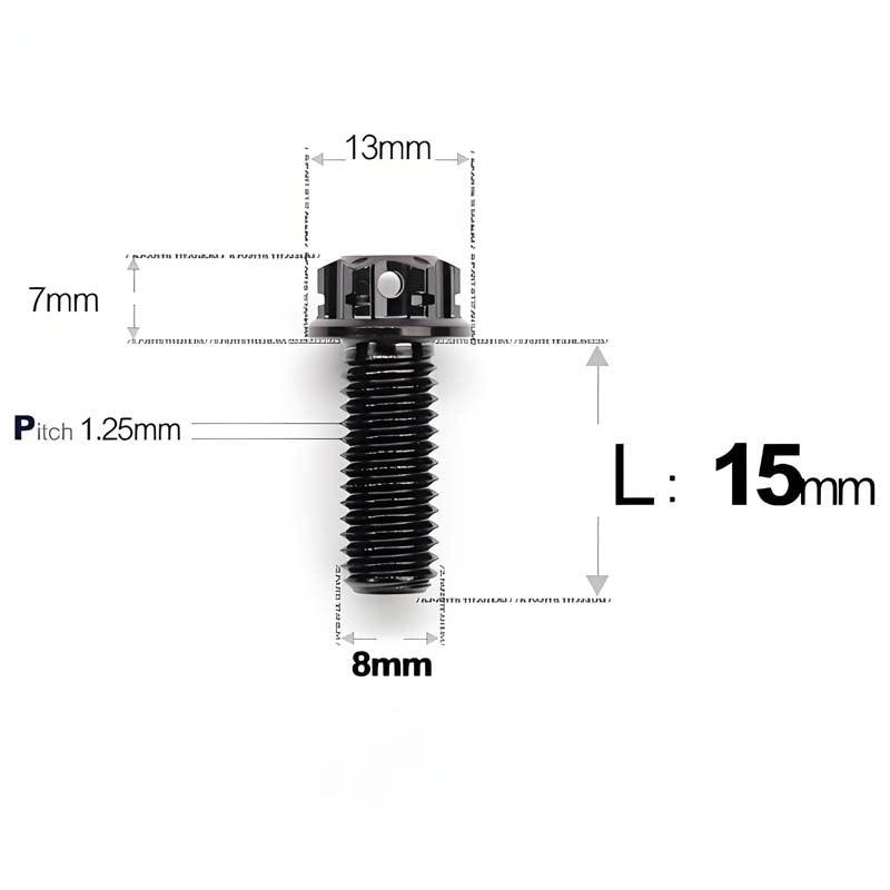 M8 x 10-120MM Titanium Alloy Bolts for Motorcycle