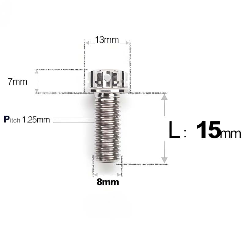 M8 x 10-120MM Titanium Alloy Bolts for Motorcycle