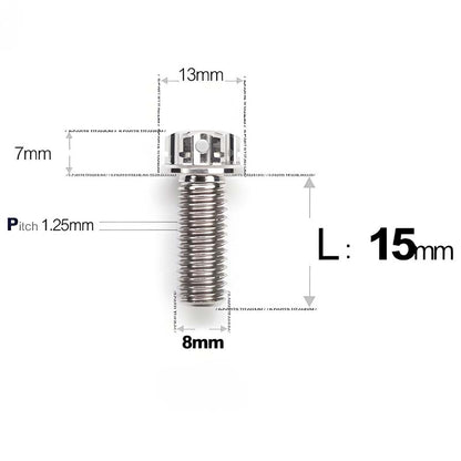 M8 x 10-120MM Titanium Alloy Bolts for Motorcycle