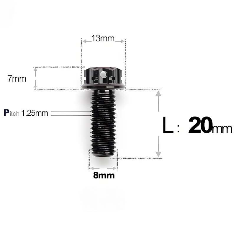 Titanium Rearview Mirror Bolts for TANAX AOS4 / AOS3 – M8 / M10