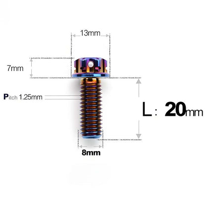 M8 x 10-120MM Titanium Alloy Bolts for Motorcycle