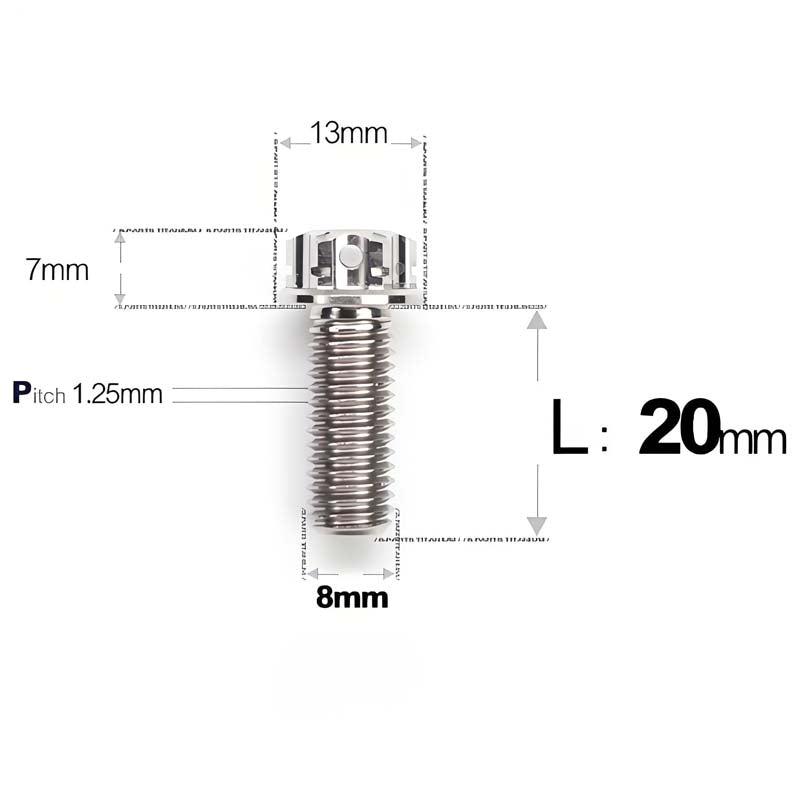 M8 x 10-120MM Titanium Alloy Bolts for Motorcycle