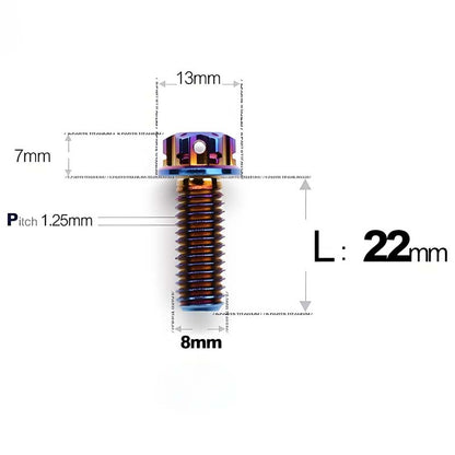 M8 x 10-120MM Titanium Alloy Bolts for Motorcycle