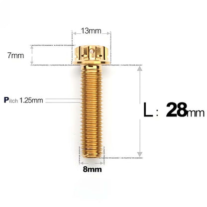 M8 x 10-120MM Titanium Alloy Bolts for Motorcycle