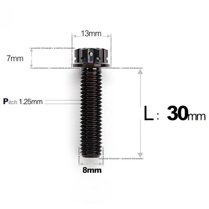 M8 x 10-120MM Titanium Alloy Bolts for Motorcycle