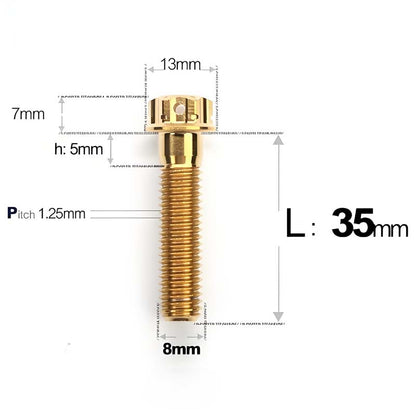 M8 x 10-120MM Titanium Alloy Bolts for Motorcycle
