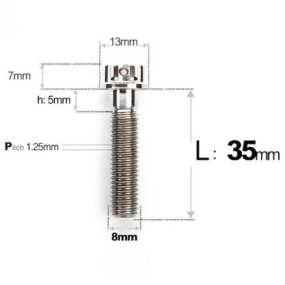 M8 x 10-120MM Titanium Alloy Bolts for Motorcycle