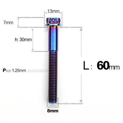 M8 x 10-120MM Titanium Alloy Bolts for Motorcycle