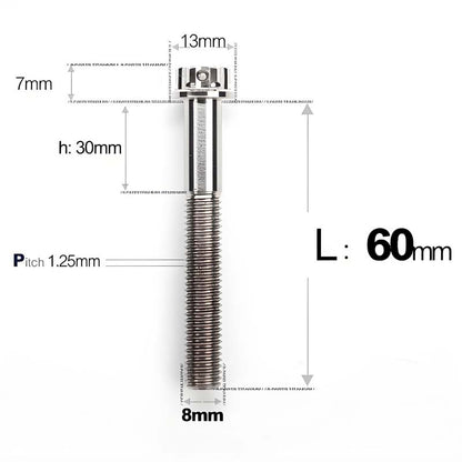 M8 x 10-120MM Titanium Alloy Bolts for Motorcycle