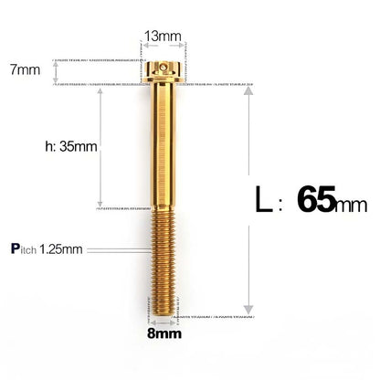 M8 x 10-120MM Titanium Alloy Bolts for Motorcycle