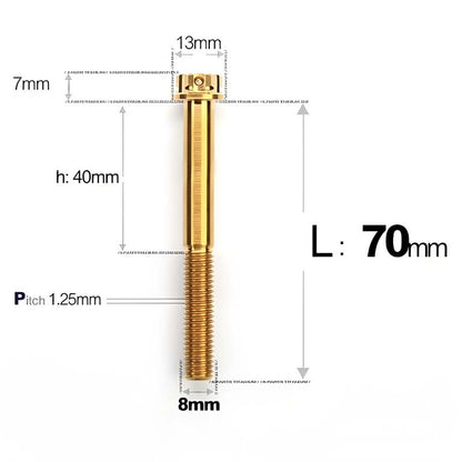 M8 x 10-120MM Titanium Alloy Bolts for Motorcycle