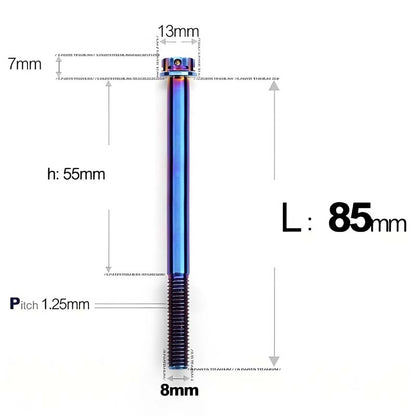 M8 x 10-120MM Titanium Alloy Bolts for Motorcycle