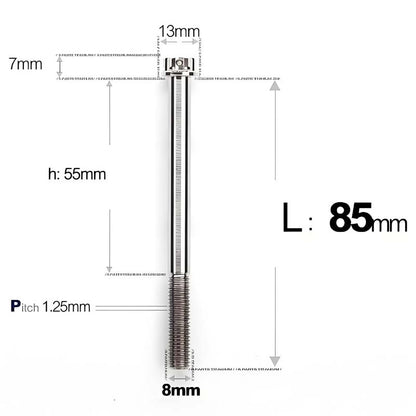 M8 x 10-120MM Titanium Alloy Bolts for Motorcycle