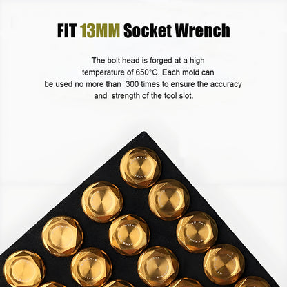 M10x13mm Titanium Motorcycle Mirror Adapter Bolts with Standard and Reverse Threads